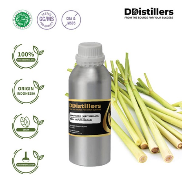 EXPORT - LEMONGRASS (EAST INDIAN) ESSENTIAL OIL 100 %  PURE